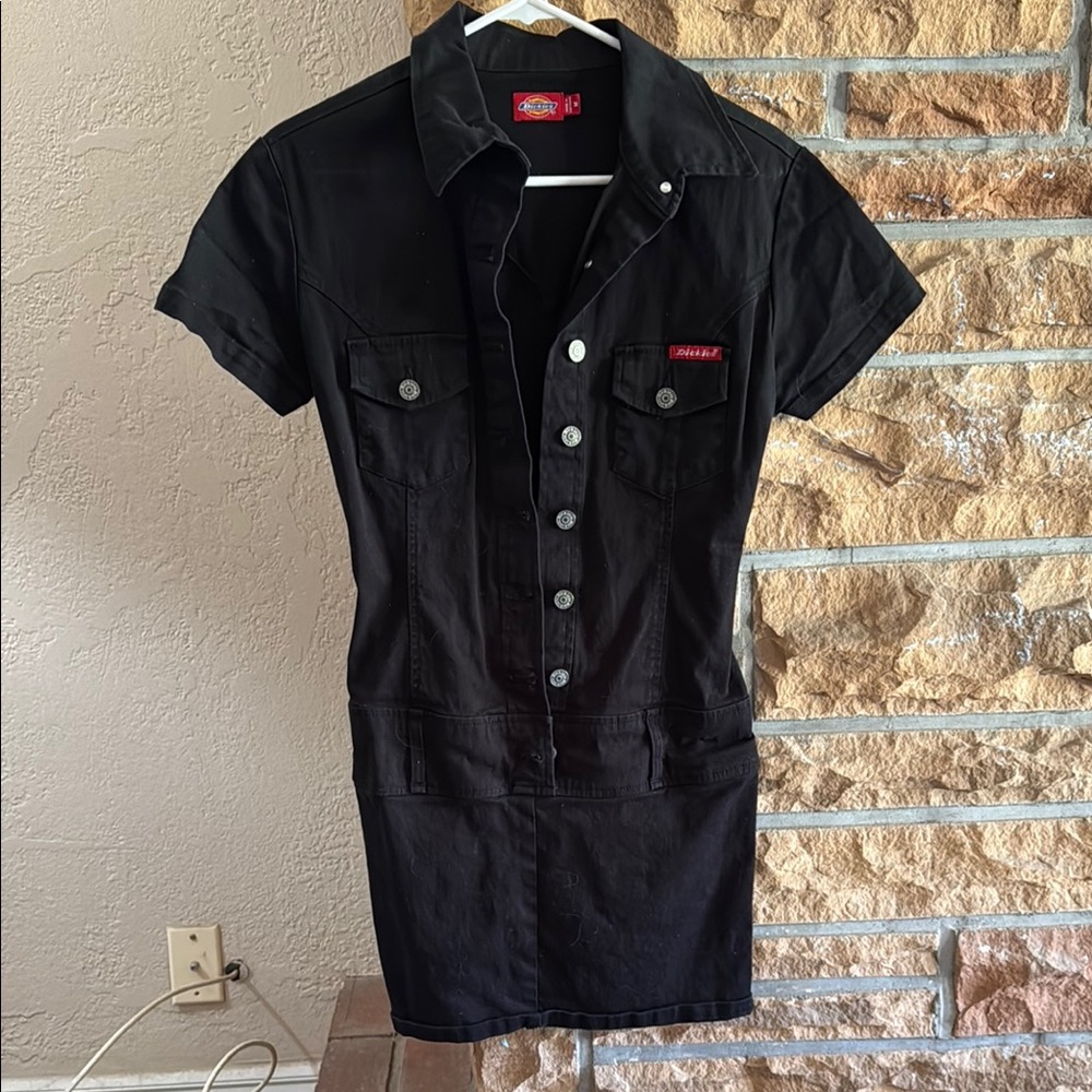 Dickies Black Button-Up Dress